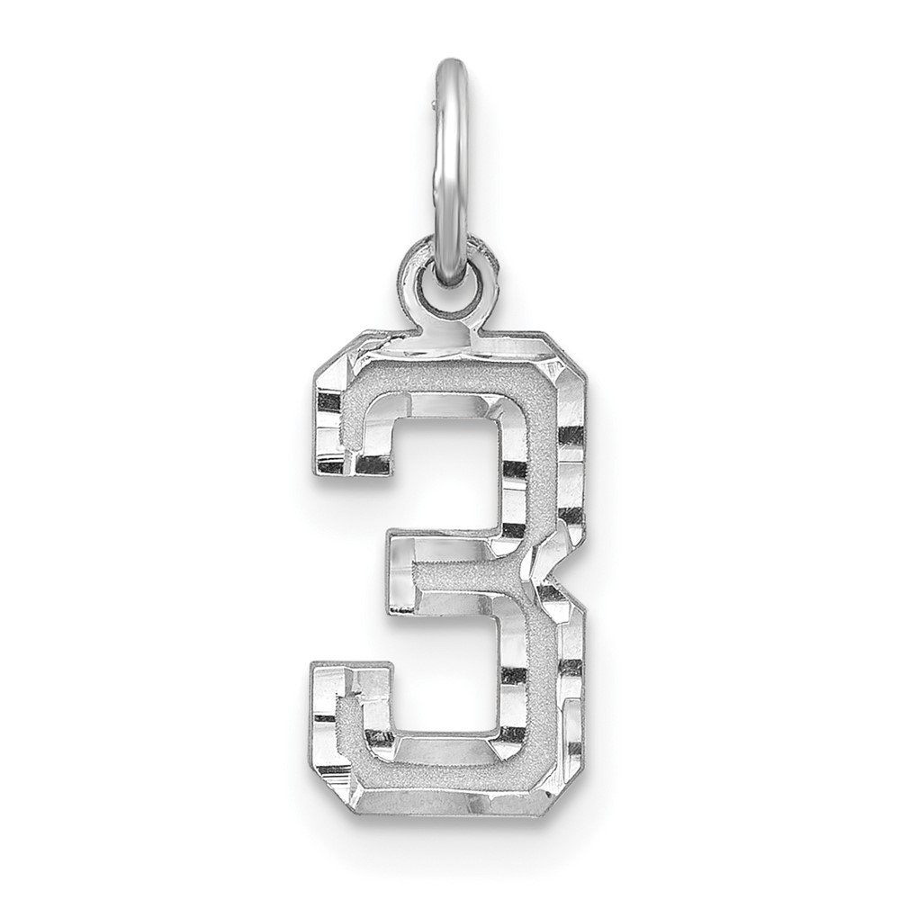 Sterling Silver, Varsity Collection, D/C Pendant, Number 3