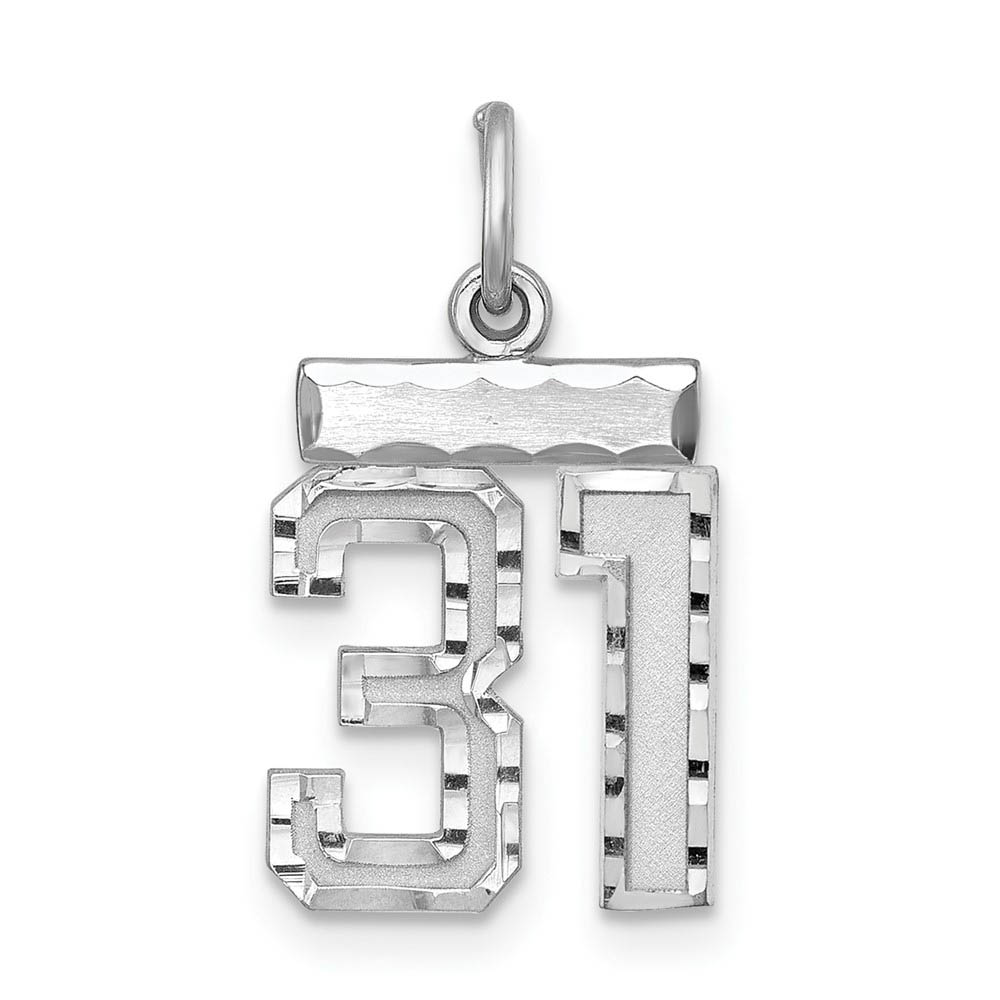 Sterling Silver, Varsity Collection, D/C Pendant, Number 31
