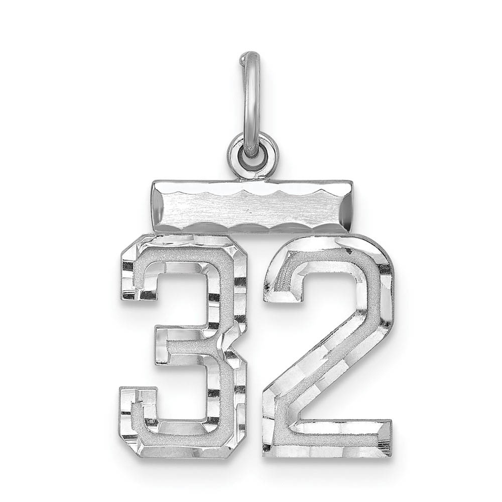 Sterling Silver, Varsity Collection, D/C Pendant, Number 32