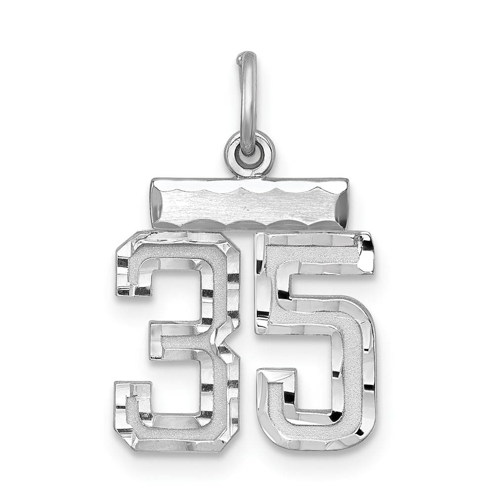 Sterling Silver, Varsity Collection, D/C Pendant, Number 35