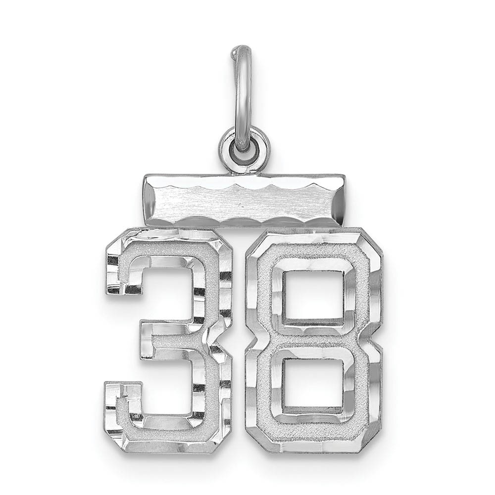 Sterling Silver, Varsity Collection, D/C Pendant, Number 38