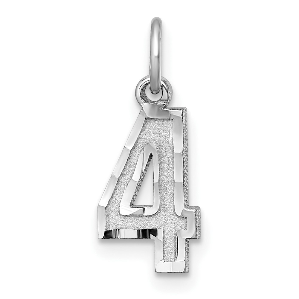 Sterling Silver, Varsity Collection, D/C Pendant, Number 4