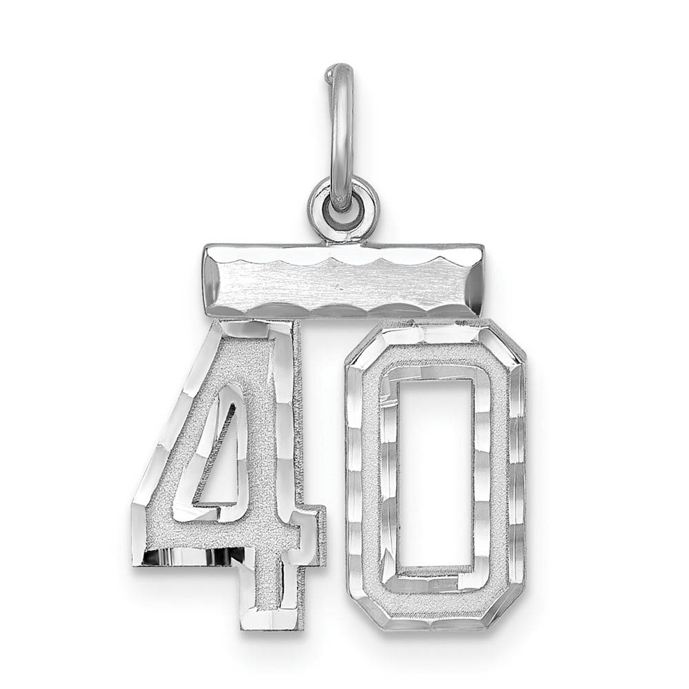 Sterling Silver, Varsity Collection, D/C Pendant, Number 40