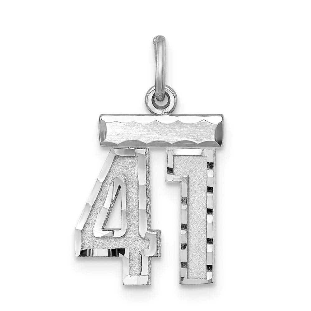 Sterling Silver, Varsity Collection, D/C Pendant, Number 41