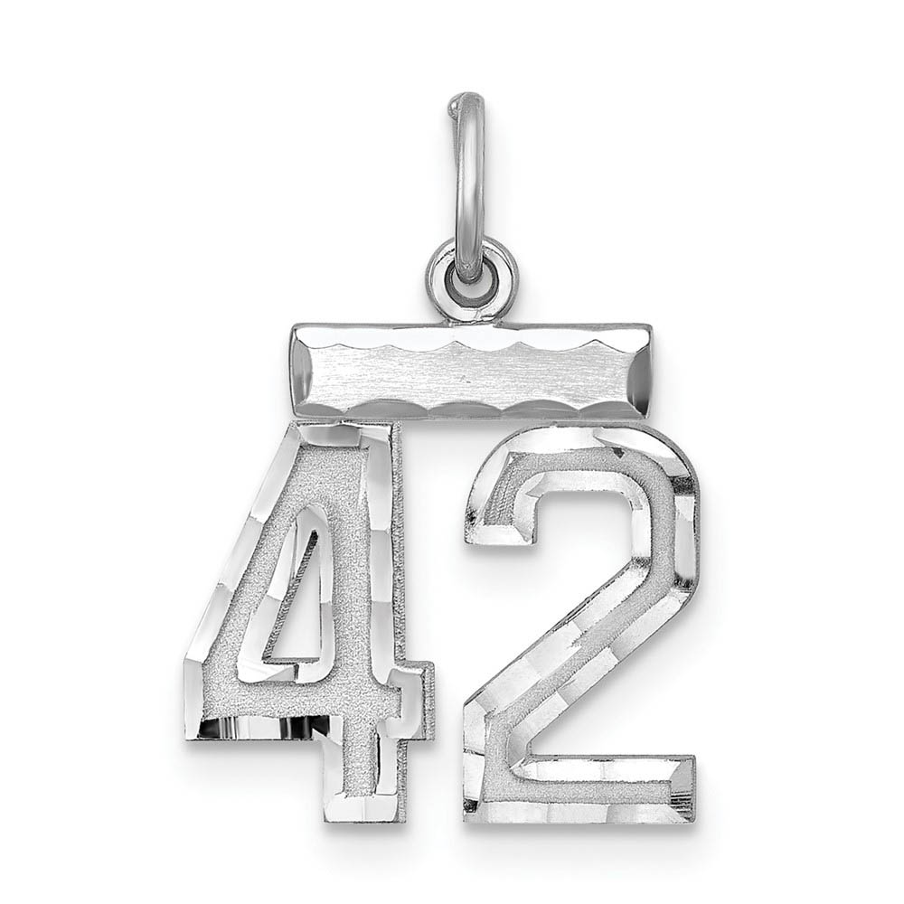 Sterling Silver, Varsity Collection, D/C Pendant, Number 42