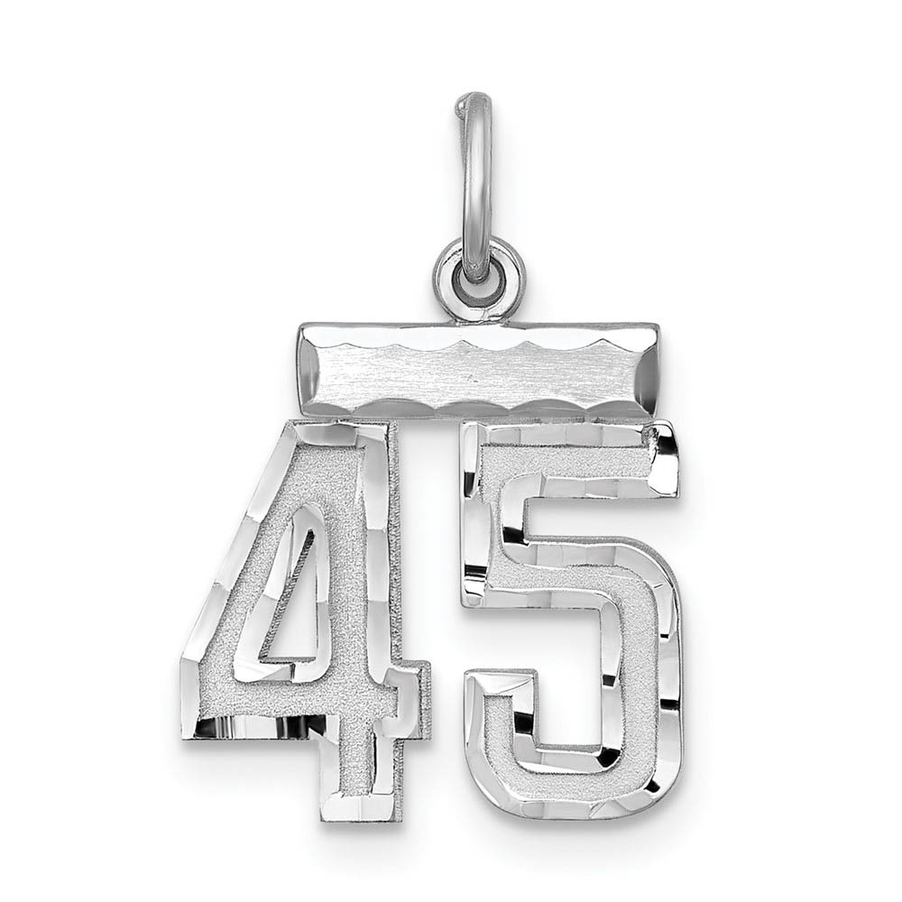 Sterling Silver, Varsity Collection, D/C Pendant, Number 45
