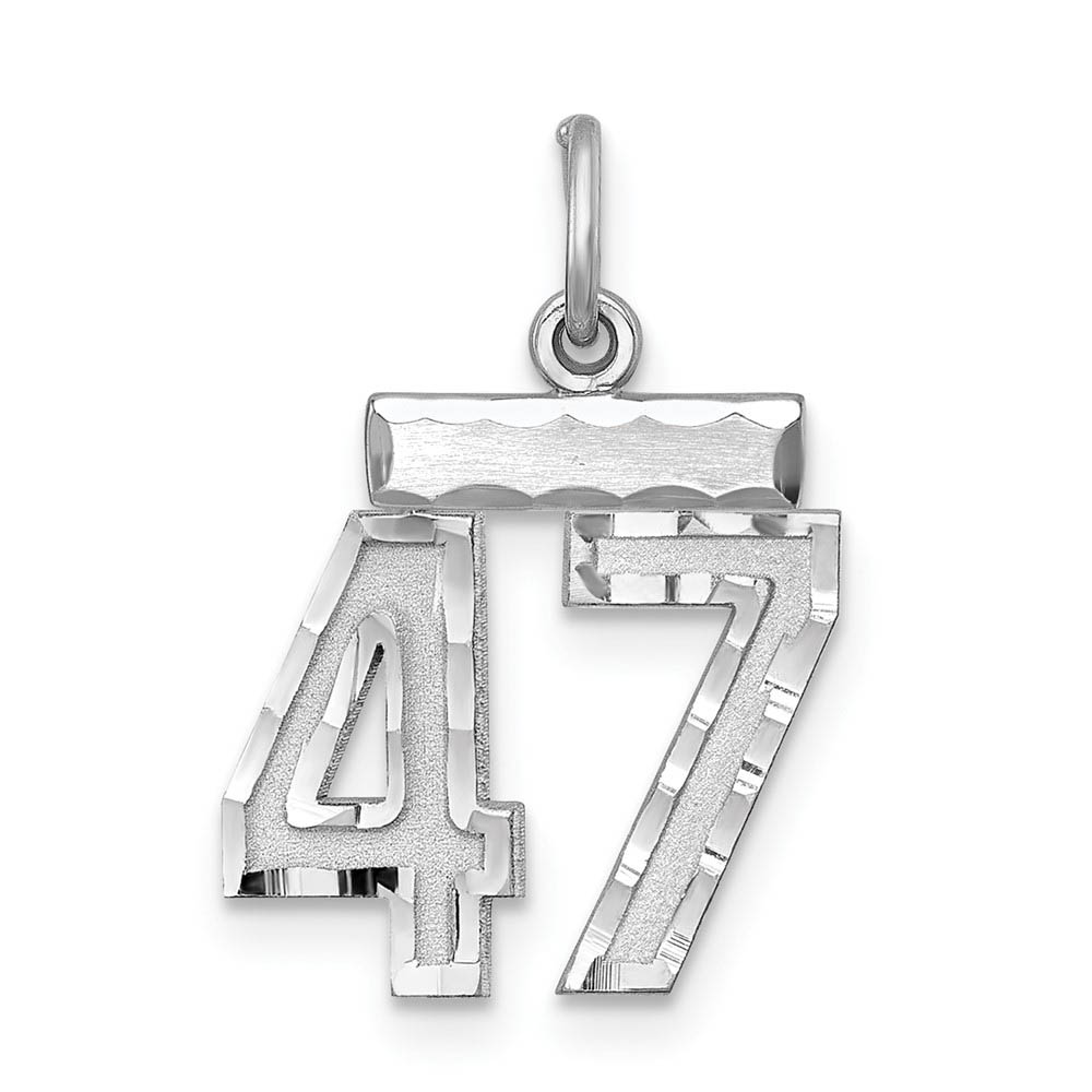 Sterling Silver, Varsity Collection, D/C Pendant, Number 47