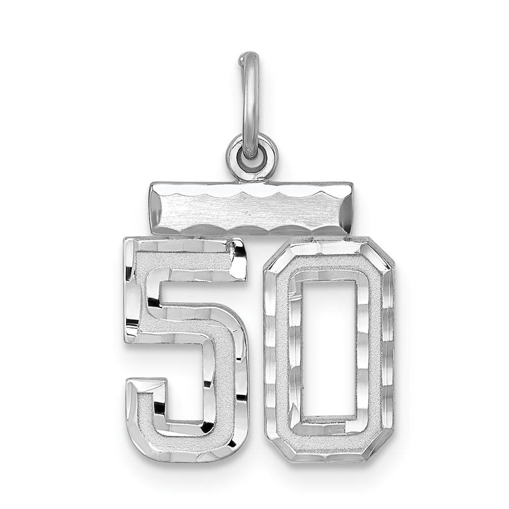 Sterling Silver, Varsity Collection, D/C Pendant, Number 50