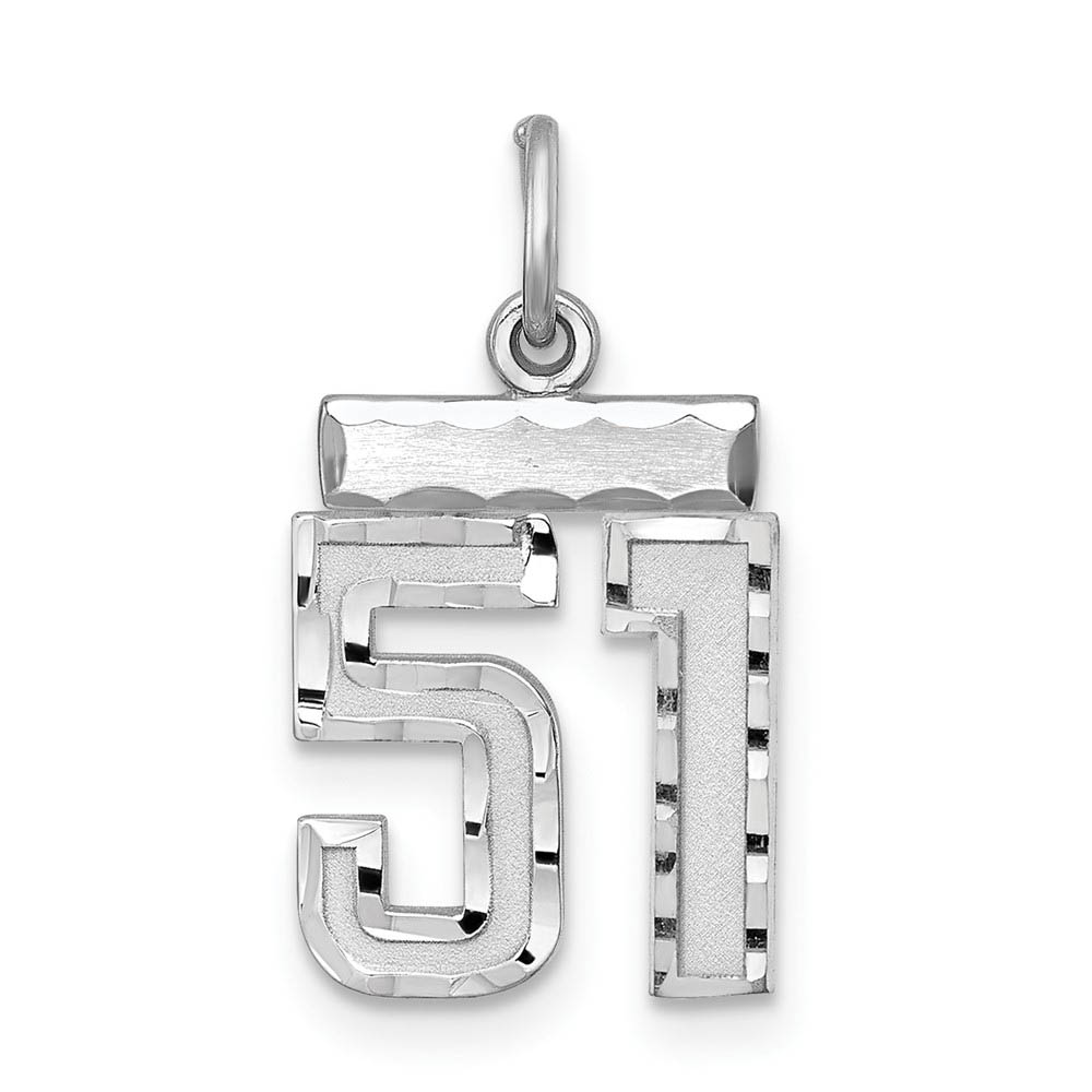 Sterling Silver, Varsity Collection, D/C Pendant, Number 51