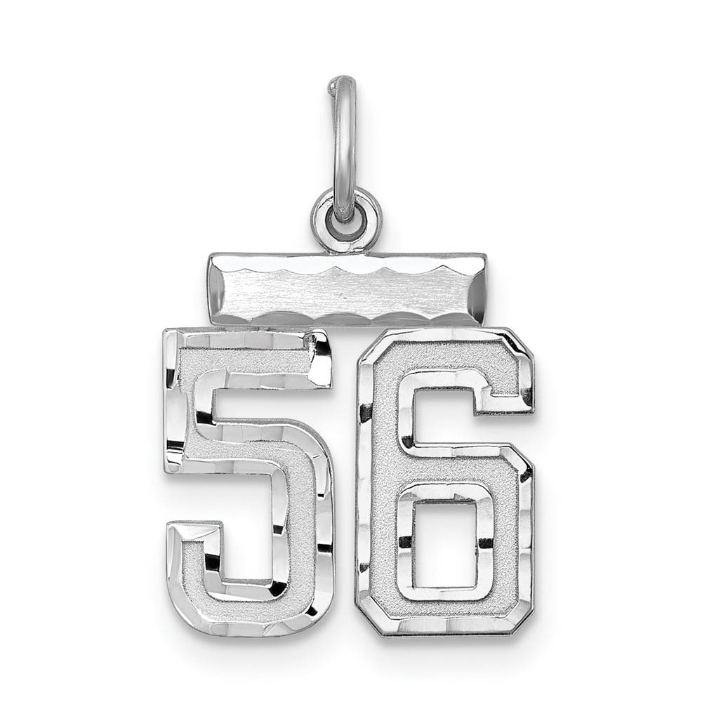 Sterling Silver, Varsity Collection, D/C Pendant, Number 56