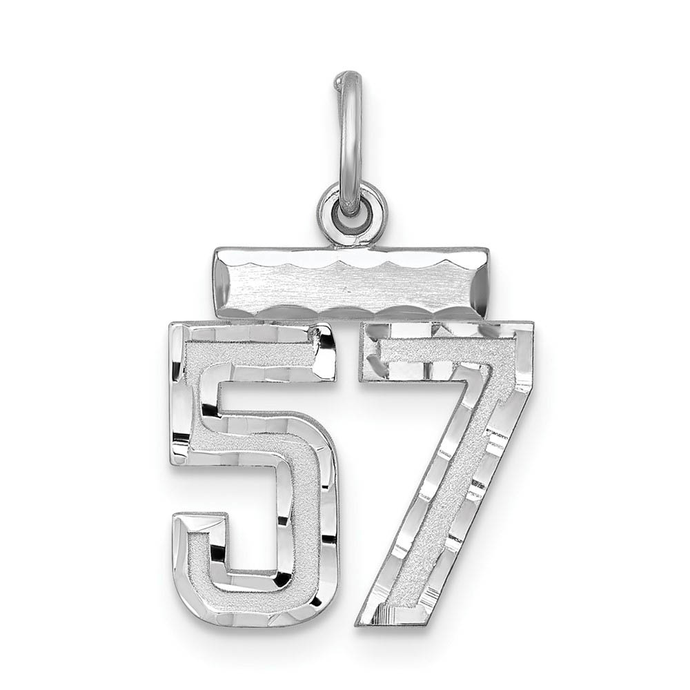 Sterling Silver, Varsity Collection, D/C Pendant, Number 57