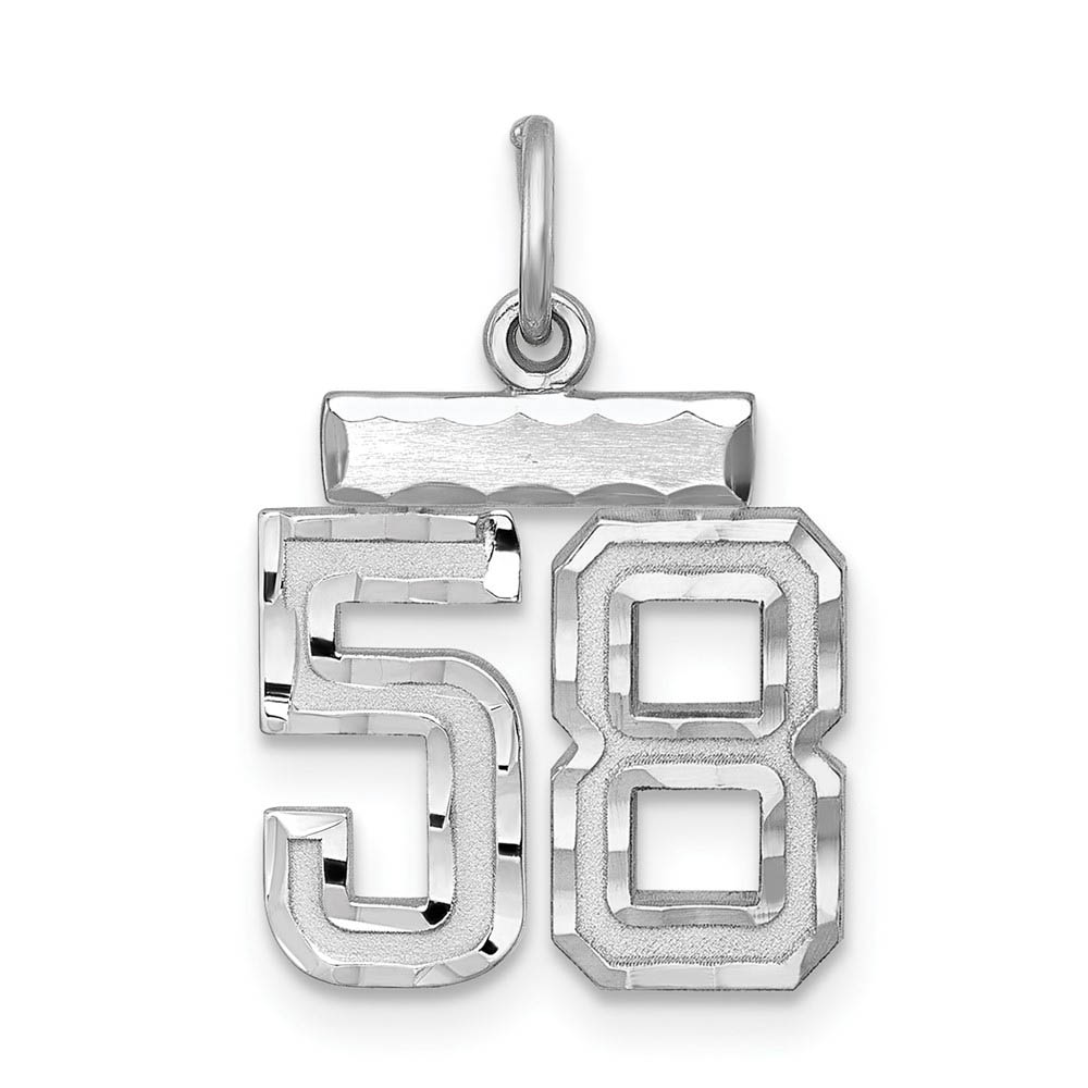 Sterling Silver, Varsity Collection, D/C Pendant, Number 58