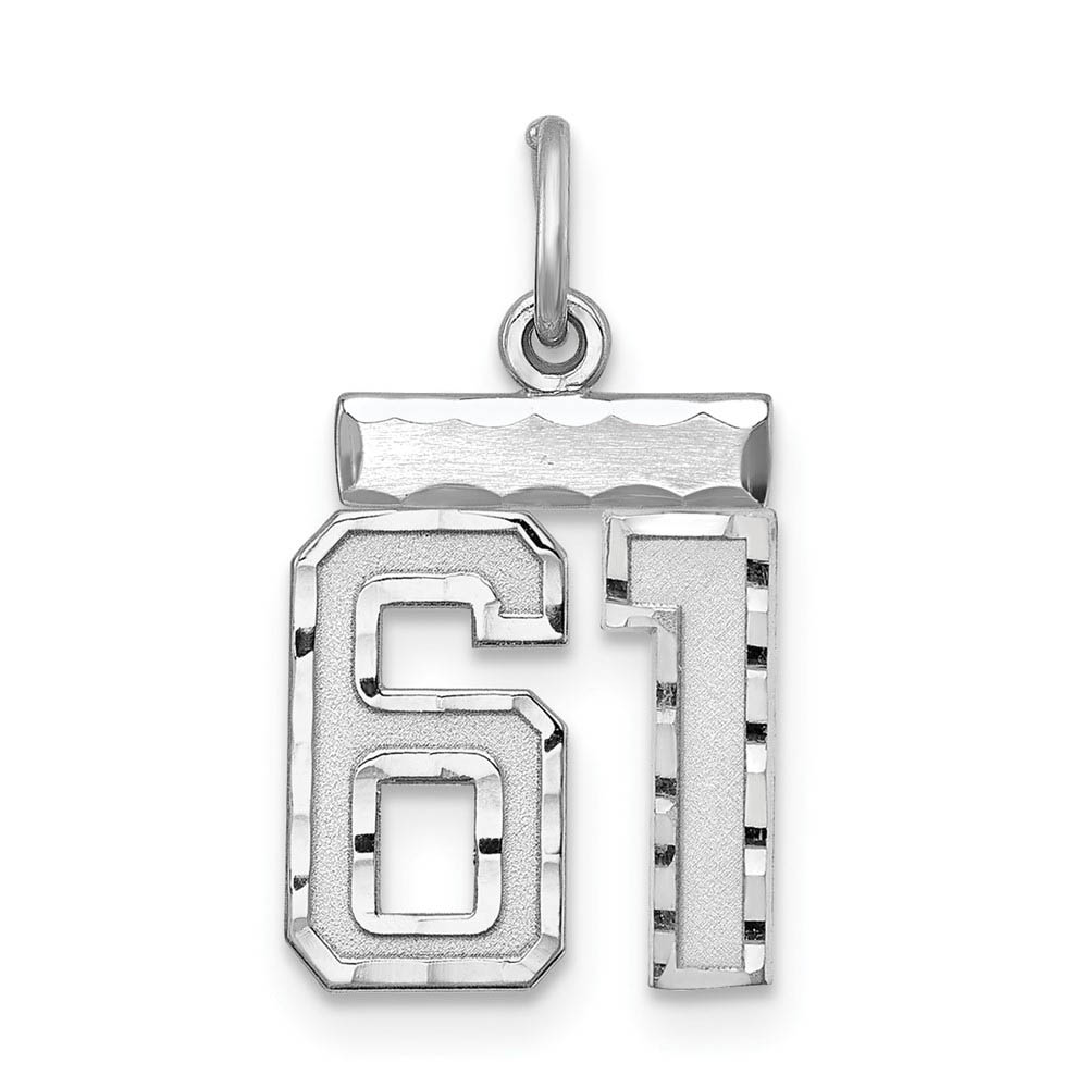 Sterling Silver, Varsity Collection, D/C Pendant, Number 61