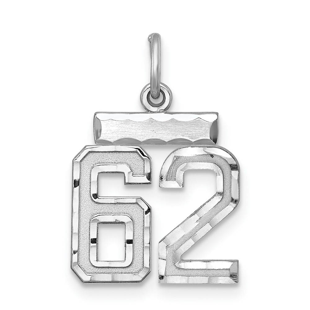 Sterling Silver, Varsity Collection, D/C Pendant, Number 62