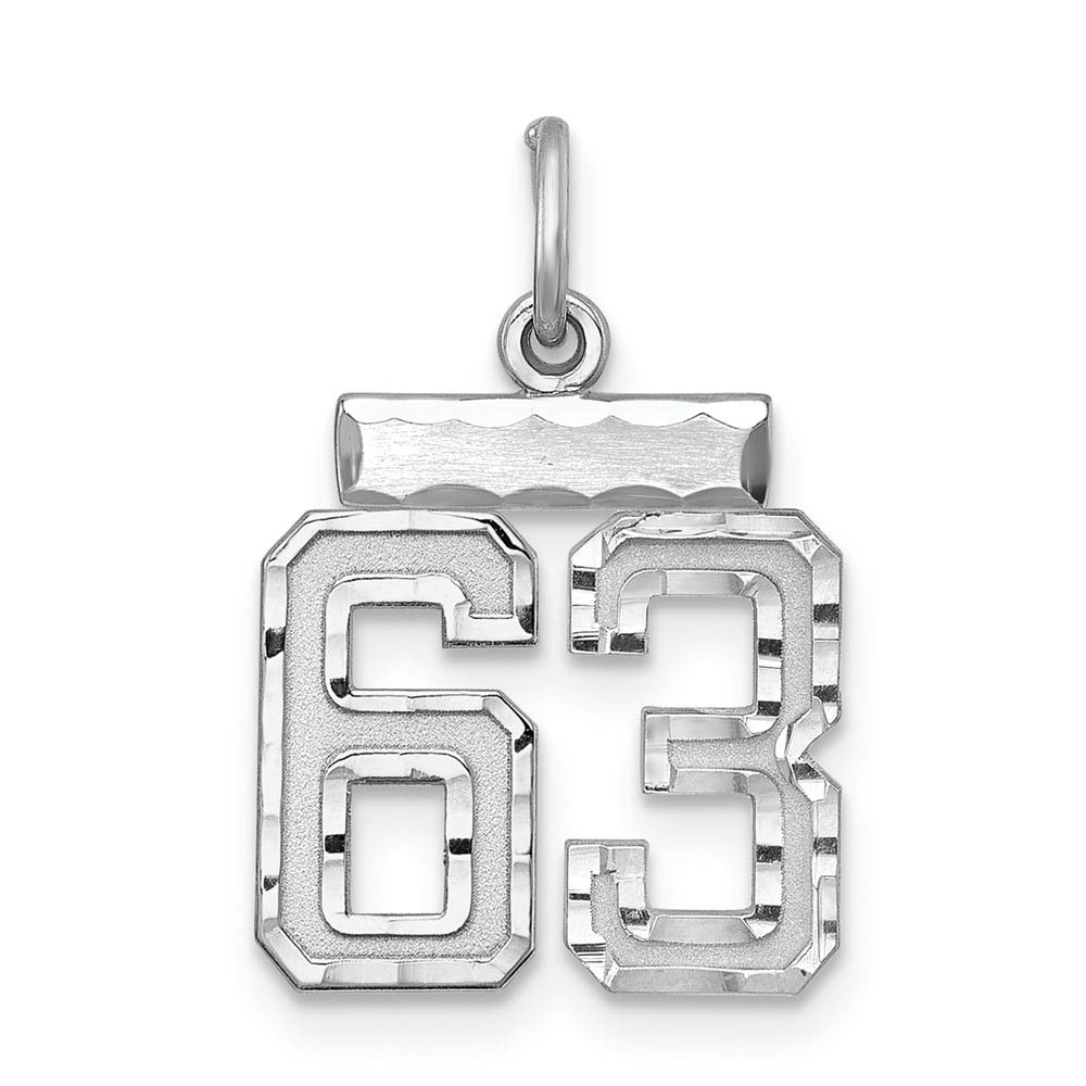 Sterling Silver, Varsity Collection, D/C Pendant, Number 63