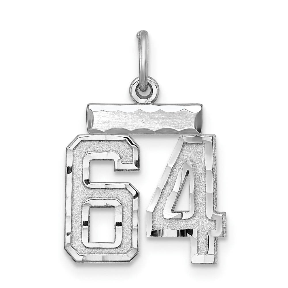 Sterling Silver, Varsity Collection, D/C Pendant, Number 64