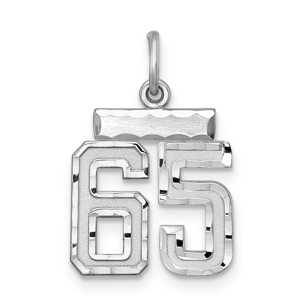 Sterling Silver, Varsity Collection, D/C Pendant, Number 65