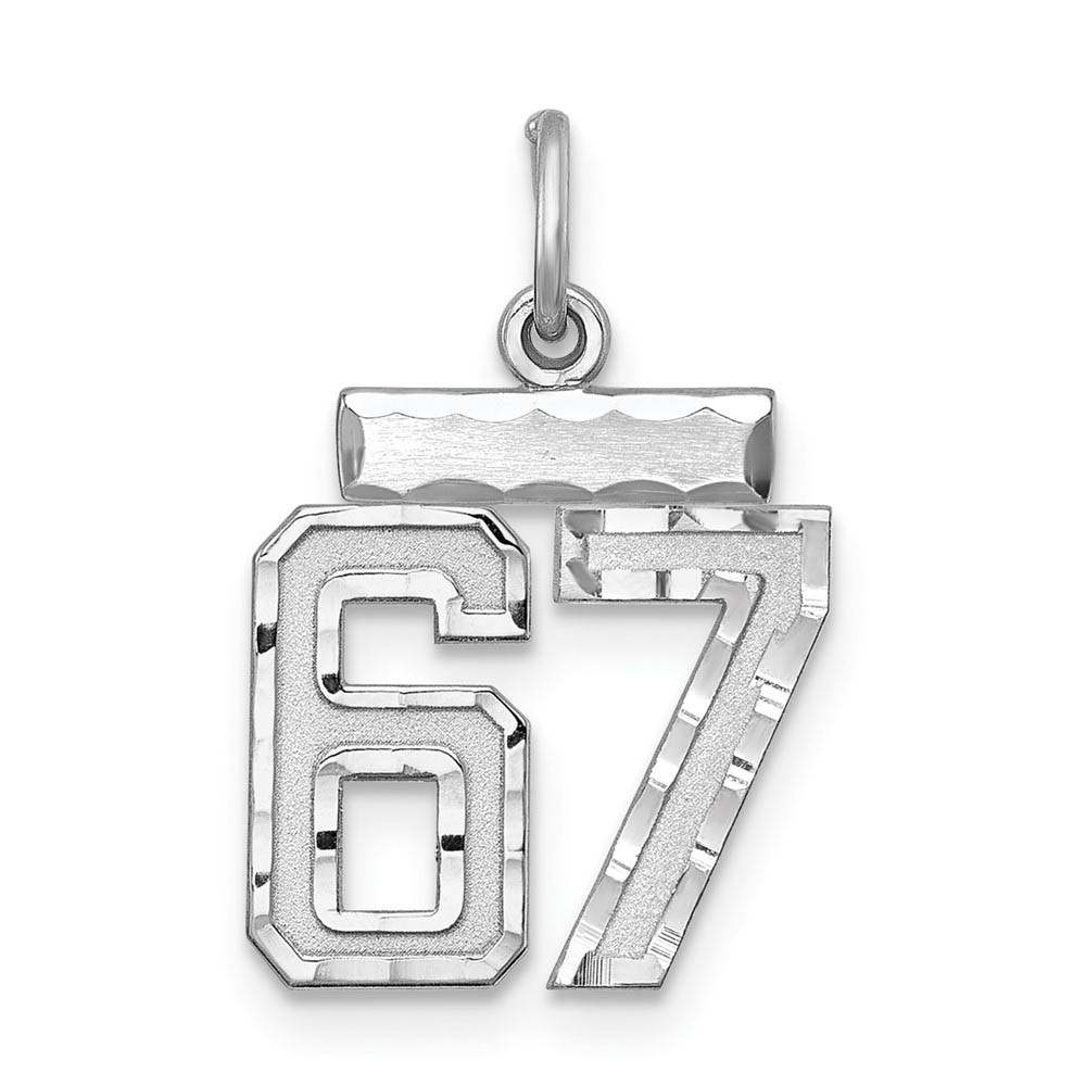 Sterling Silver, Varsity Collection, D/C Pendant, Number 67