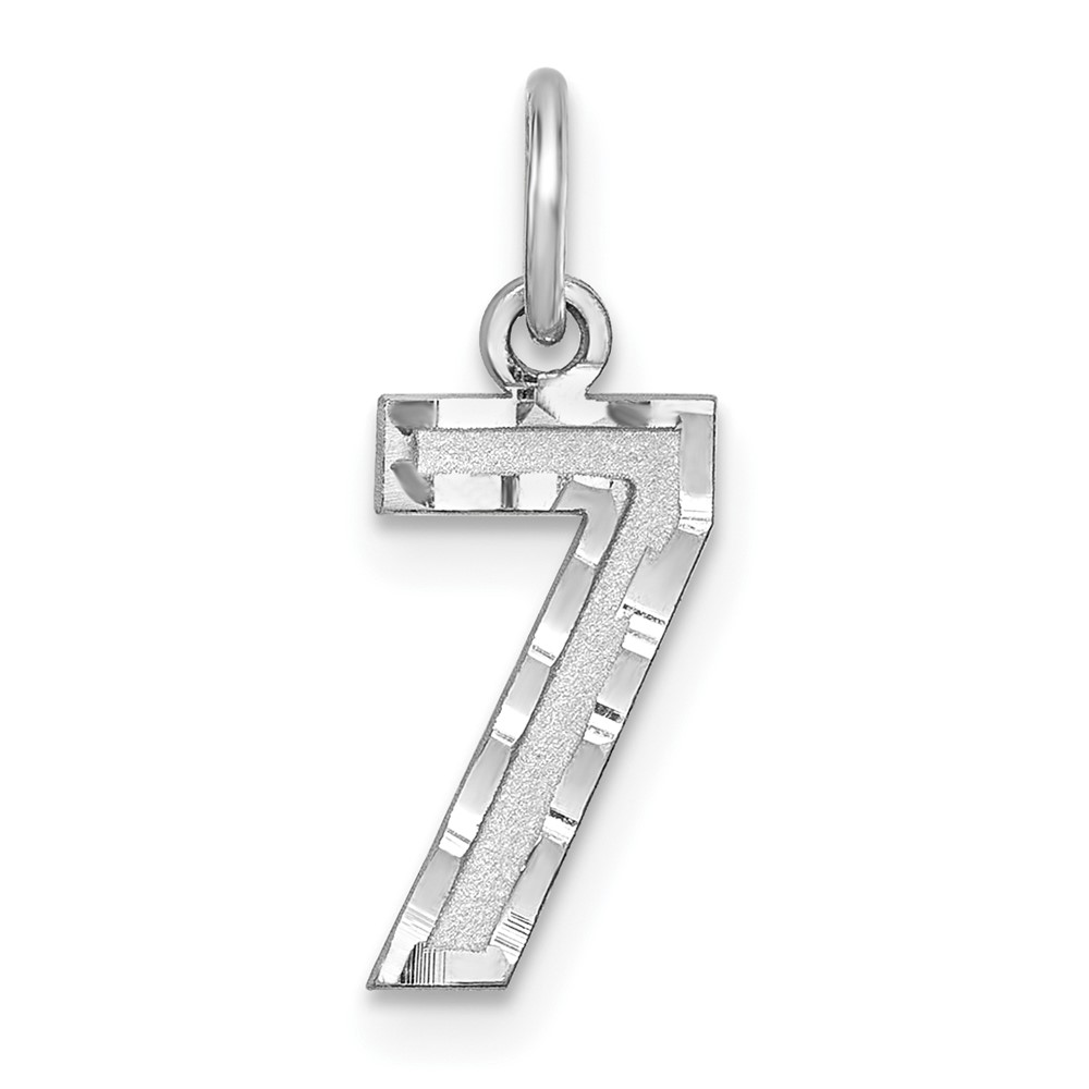 Sterling Silver, Varsity Collection, D/C Pendant, Number 7