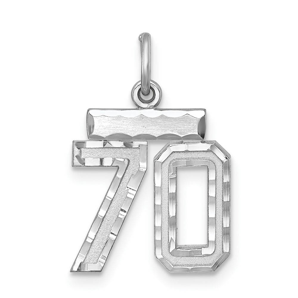 Sterling Silver, Varsity Collection, D/C Pendant, Number 70