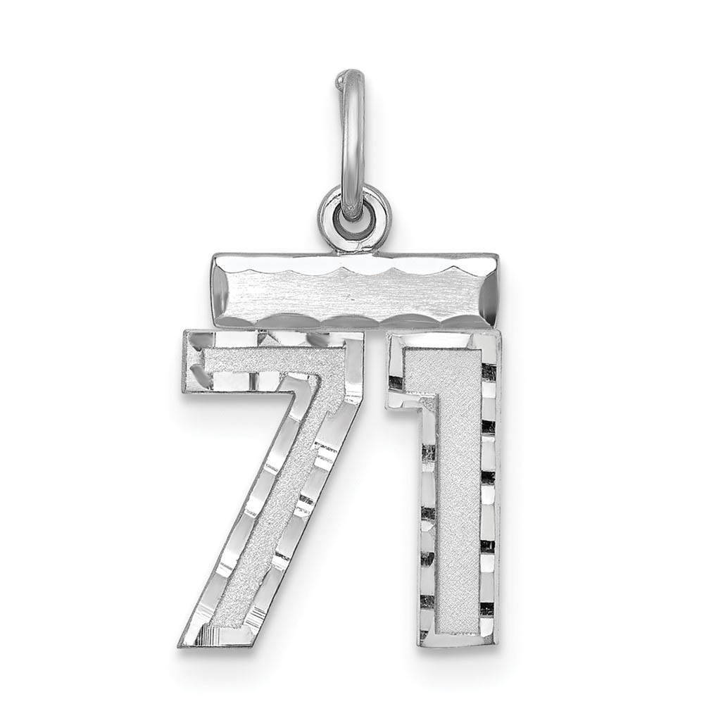 Sterling Silver, Varsity Collection, D/C Pendant, Number 71