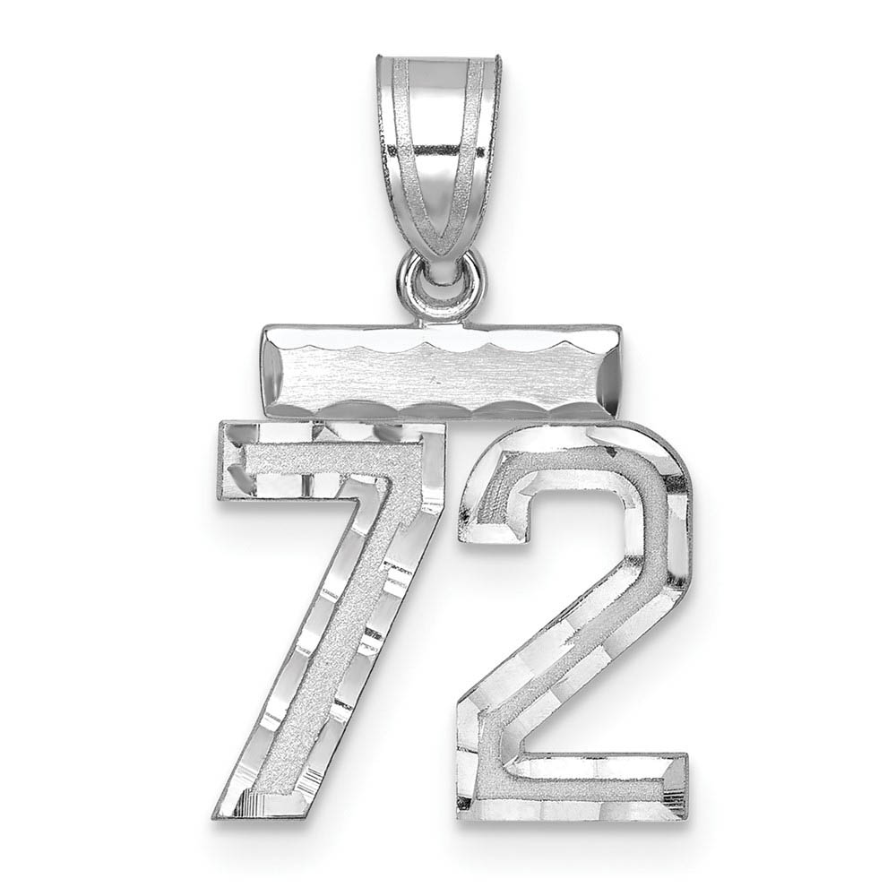 Sterling Silver, Varsity Collection, D/C Pendant, Number 72
