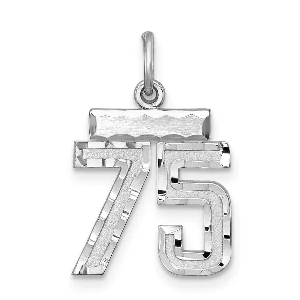 Sterling Silver, Varsity Collection, D/C Pendant, Number 75