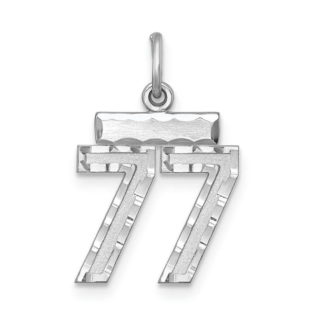 Sterling Silver, Varsity Collection, D/C Pendant, Number 77