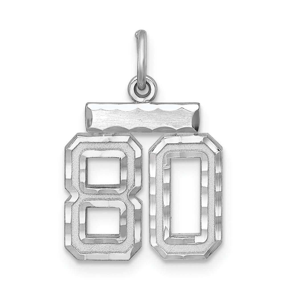 Sterling Silver, Varsity Collection, D/C Pendant, Number 80