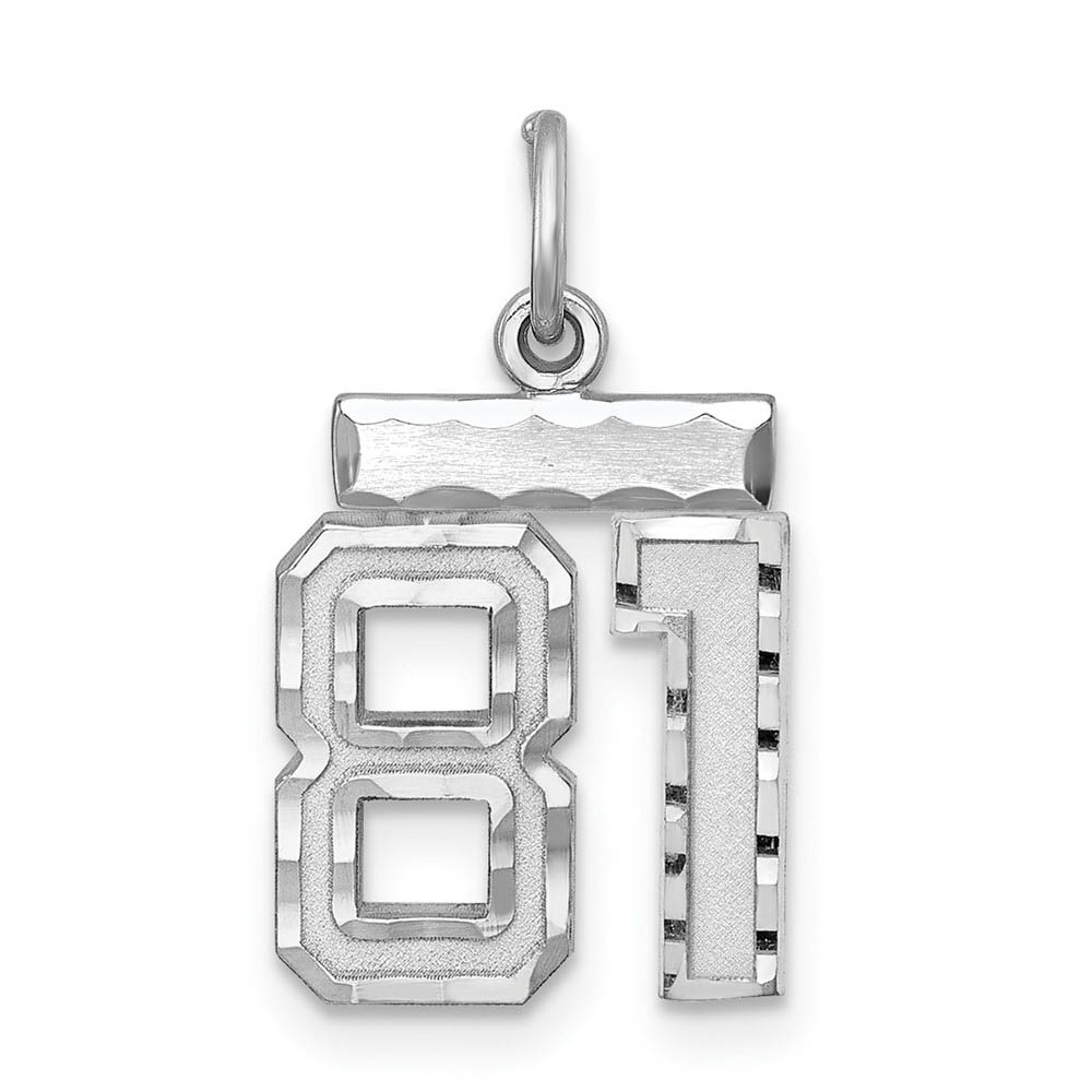 Sterling Silver, Varsity Collection, D/C Pendant, Number 81