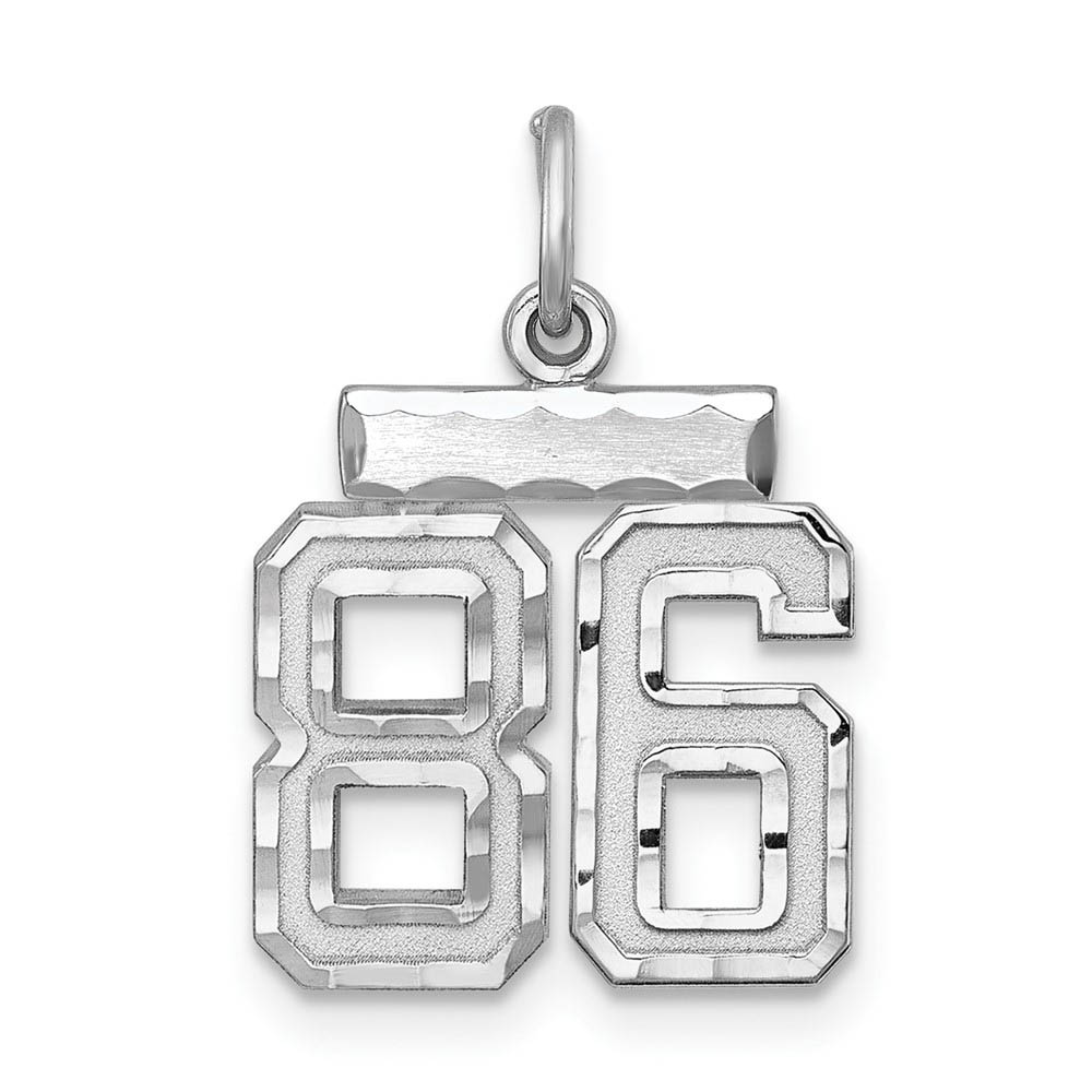Sterling Silver, Varsity Collection, D/C Pendant, Number 86