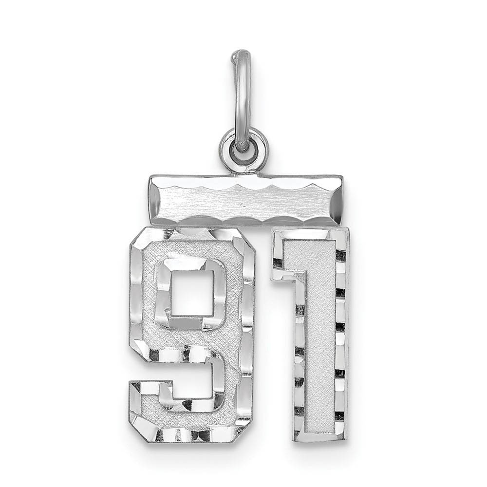 Sterling Silver, Varsity Collection, D/C Pendant, Number 91