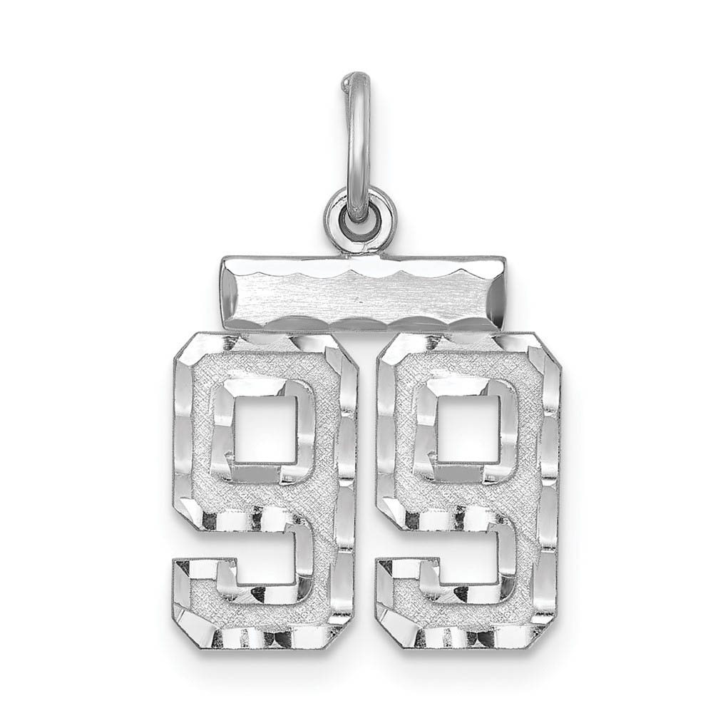 Sterling Silver, Varsity Collection, D/C Pendant, Number 99