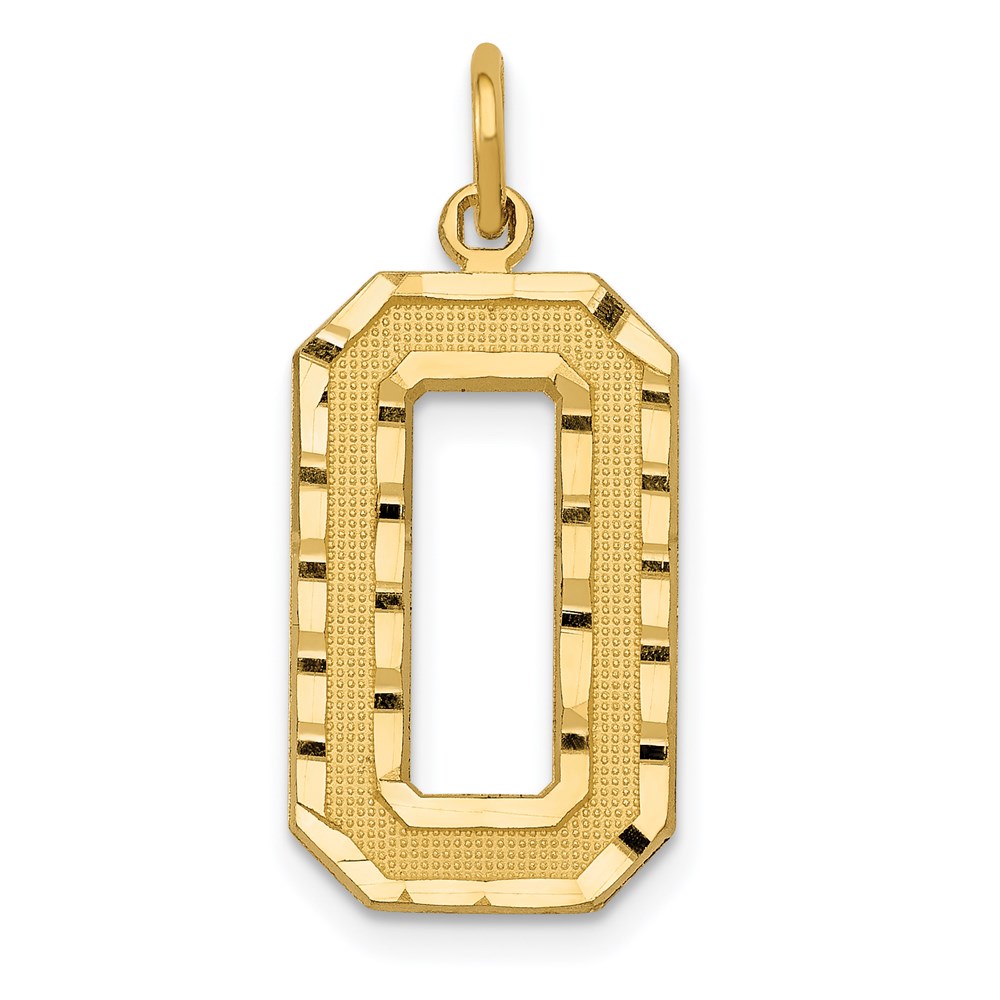14k Yellow Gold, Varsity Collection, D/C Pendant Number 0