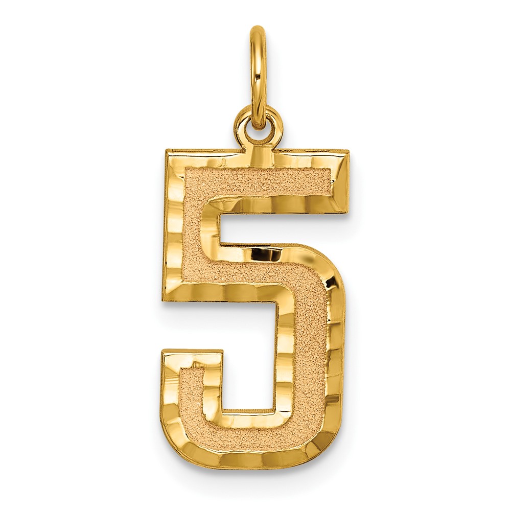 14k Yellow Gold, Varsity Collection, D/C Pendant Number 5