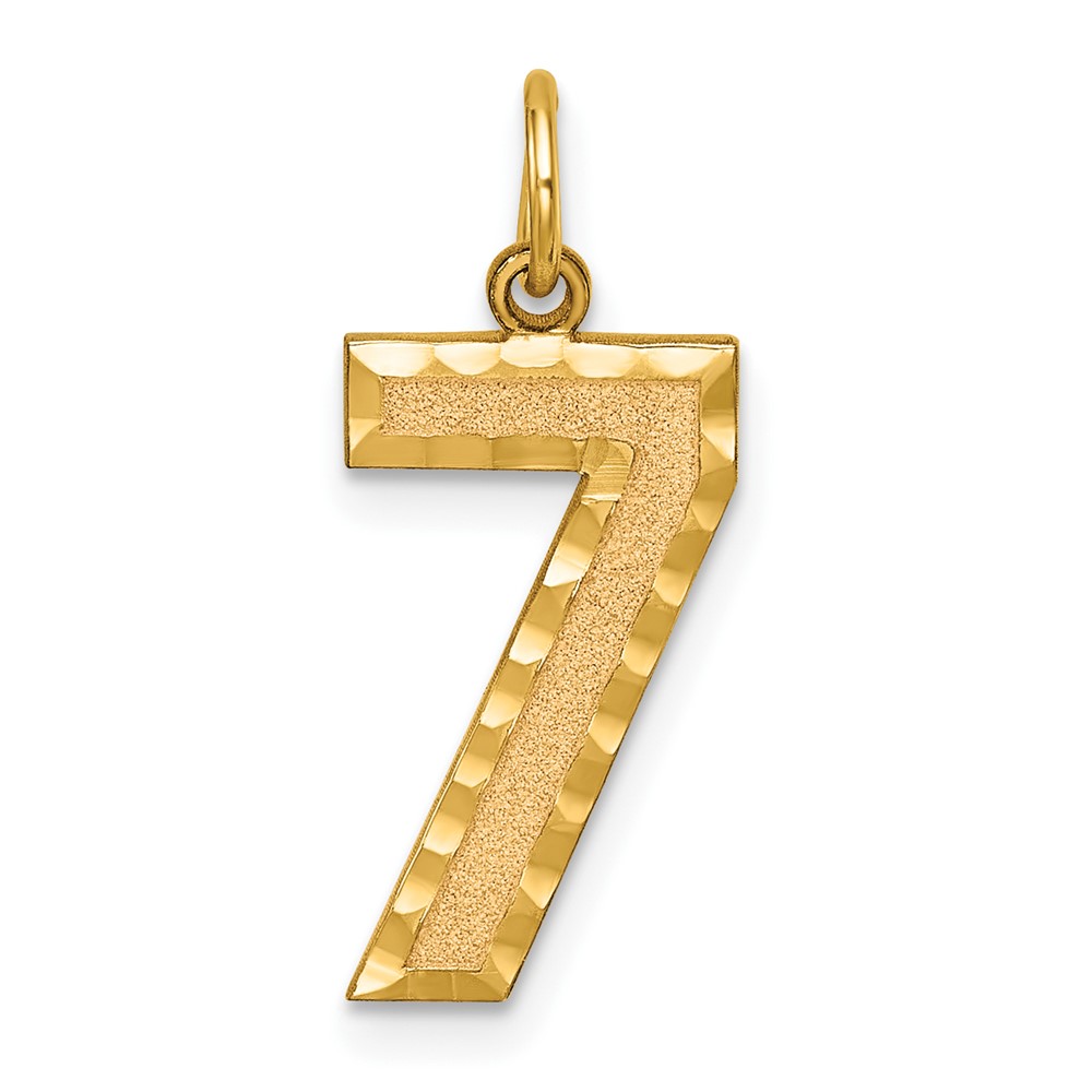 14k Yellow Gold, Varsity Collection, D/C Pendant Number 7