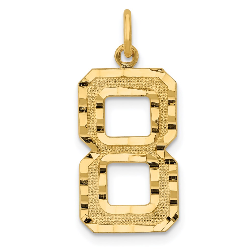 14k Yellow Gold, Varsity Collection, D/C Pendant Number 8