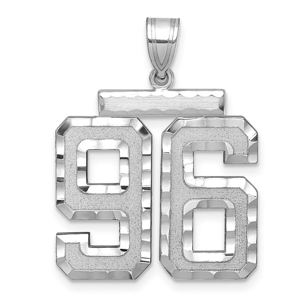 14k White Gold, Varsity Collection, D/C Pendant, Number 96