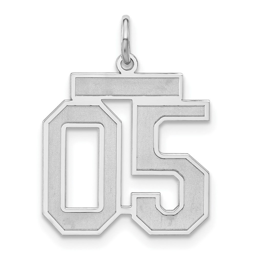 Sterling Silver, Jersey Collection, Number 05 Pendant