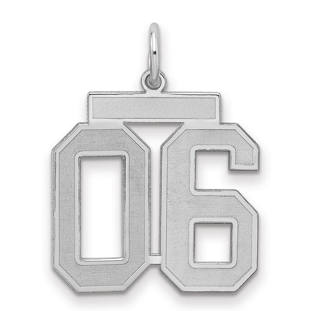 Sterling Silver, Jersey Collection, Number 06 Pendant