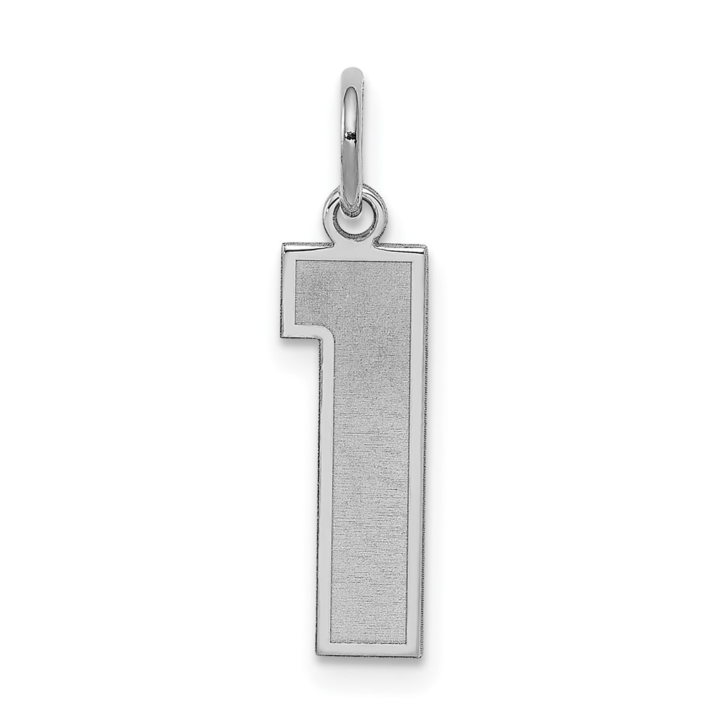Sterling Silver, Jersey Collection, Number 1 Pendant