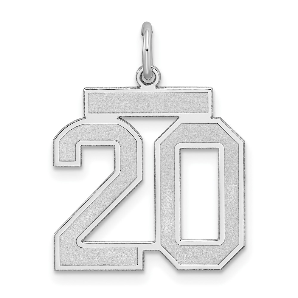 Sterling Silver, Jersey Collection, Number 20 Pendant