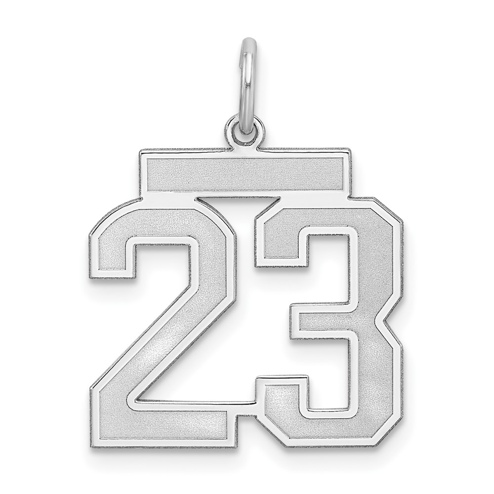 Sterling Silver, Jersey Collection, Number 23 Pendant
