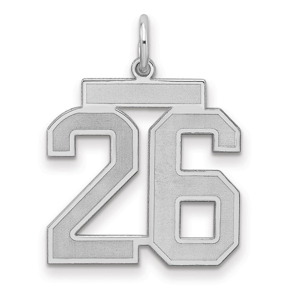 Sterling Silver, Jersey Collection, Number 26 Pendant