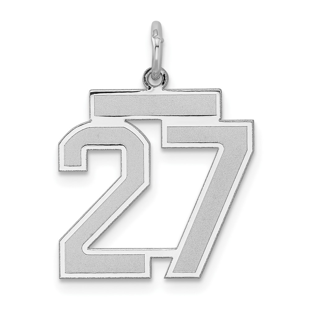 Sterling Silver, Jersey Collection, Number 27 Pendant