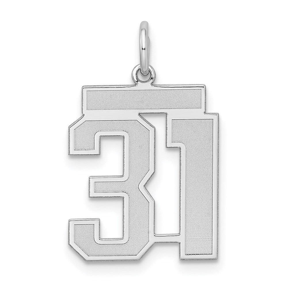 Sterling Silver, Jersey Collection, Number 31 Pendant