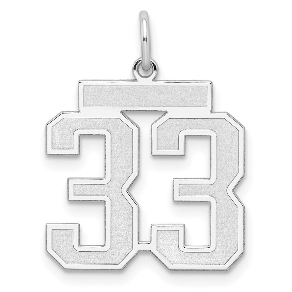 Sterling Silver, Jersey Collection, Number 33 Pendant