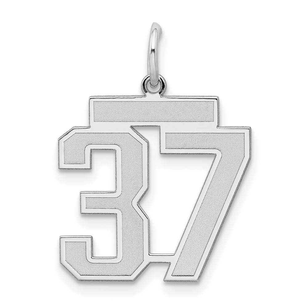 Sterling Silver, Jersey Collection, Number 37 Pendant