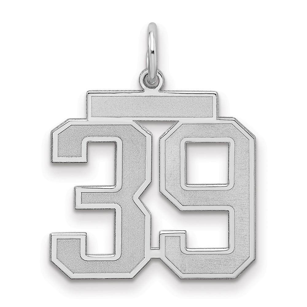 Sterling Silver, Jersey Collection, Number 39 Pendant