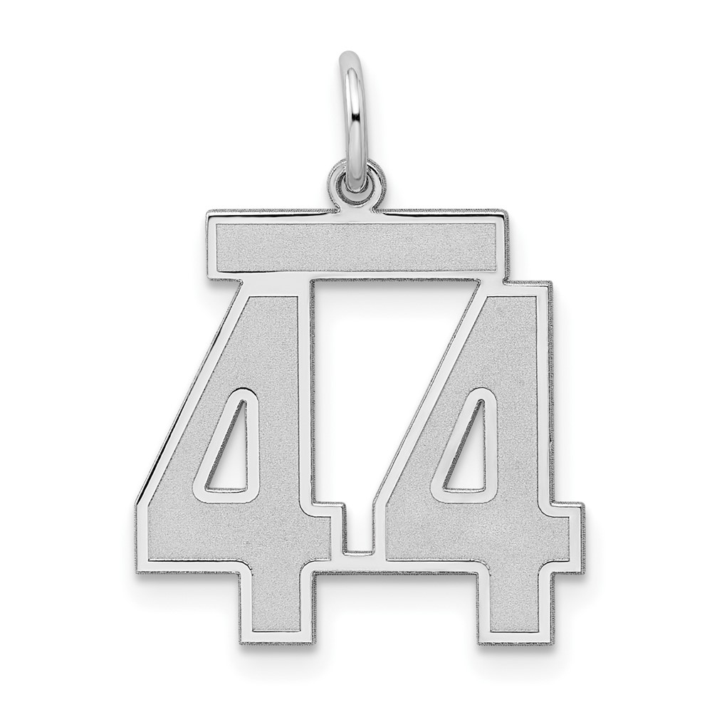 Sterling Silver, Jersey Collection, Number 44 Pendant